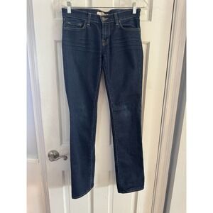 J Brand Womens Jeans Size 27 Dark Wash Mid Rise Straight Leg Stretch Denim
